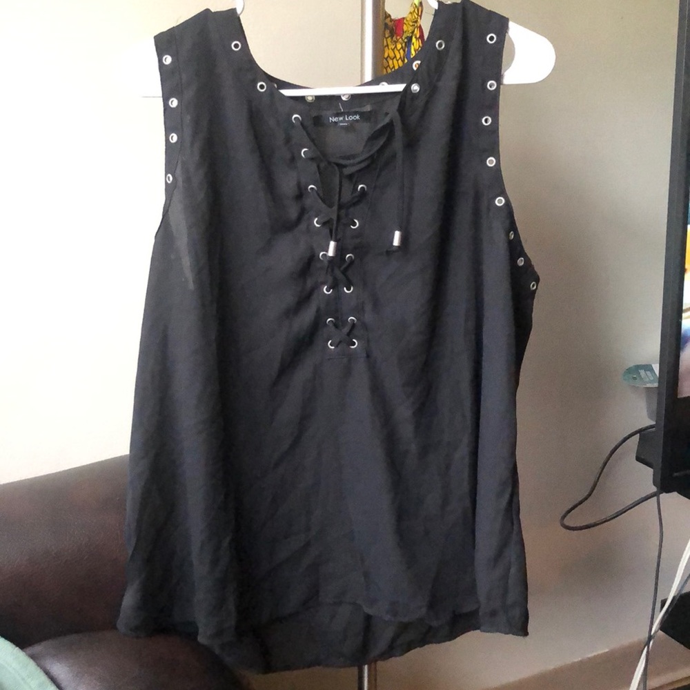 Tie up rockstar inspired shirt